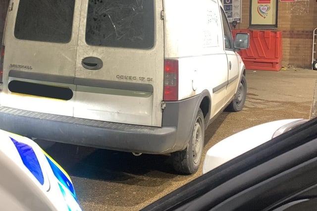 The driver of this van should not have been behind the wheel. Officers said: "Another uninsured vehicle off the road, driver reported and will probably lose his licence with 12 points already."