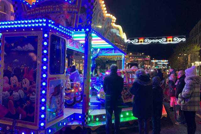 the switch on also featured fun fair rides