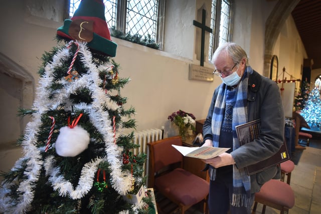 Christmas Tree Festival at St Mary's church in Battle 2021. SUS-211128-101731001