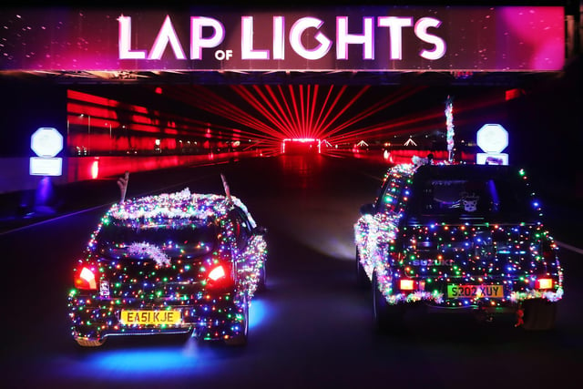 Some of the four-wheelers were decked out in fairy lights
