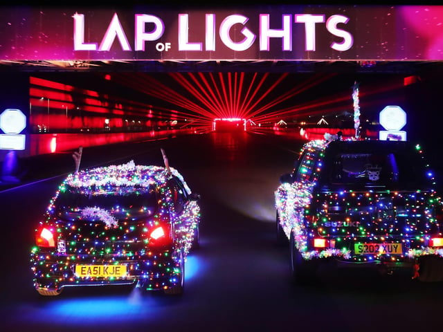 Some of the four-wheelers were decked out in fairy lights