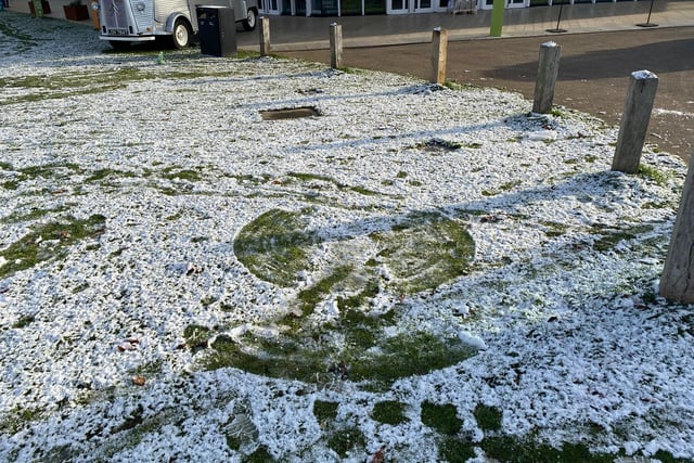 A snow angel in Oaklands Park