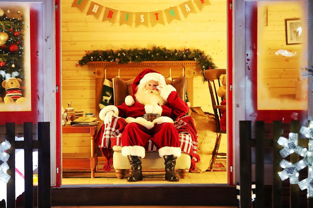 Santa's sit down in his grotto was rudely interrupted by the roar an F1 engine