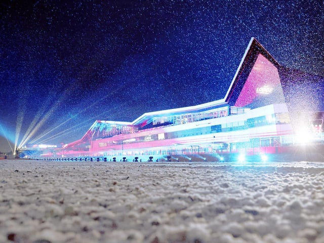 It's not often you see Silverstone covered in snow