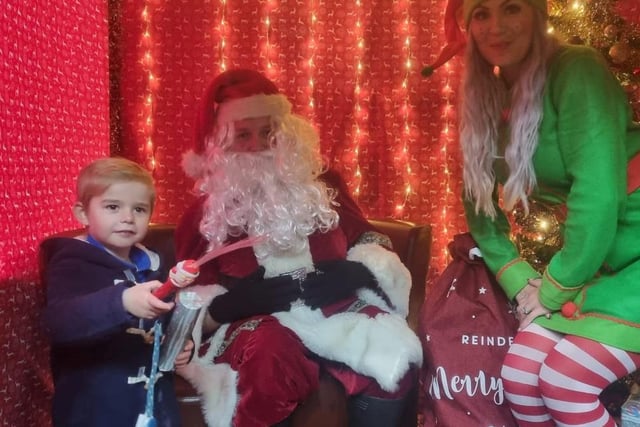 Santa Claus distributed gifts to children at the Hive in Skegness.
