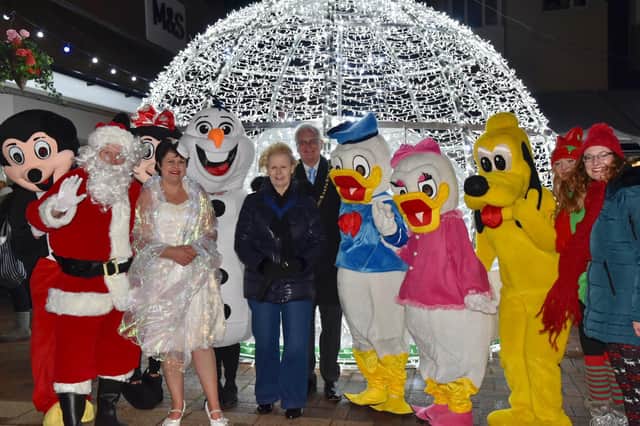 The Christmas lights were switched on in Haywards Heath on Saturday