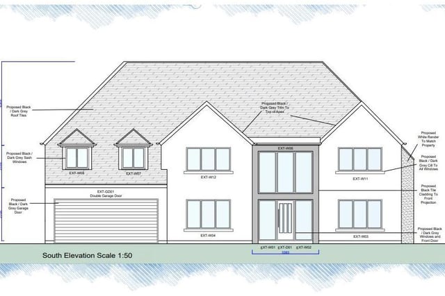 Planning Application WNN/2021/0813 - Valid From 21/09/2021
22 Belfry Lane, -, Northampton, Northamptonshire, NN4 0PB
Non Material Amendment to Planning Permission WNN/2021/0210 (Two storey rear and side extension, remodelling external face of property with internal rearrangement and roof redesign and remodel to accommodate external redesign) for alterations to colour of windows, roof tiles and external front projection, with an addition in cladding detailing to rear gable ends, black cills to all windows, external chimney to be capped and render to be applied to external face