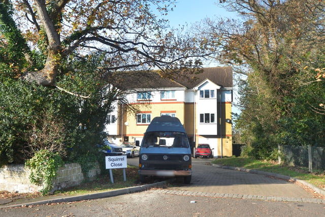 Police searching an address in Squirrel Close, St Leonards. SUS-211129-134829001