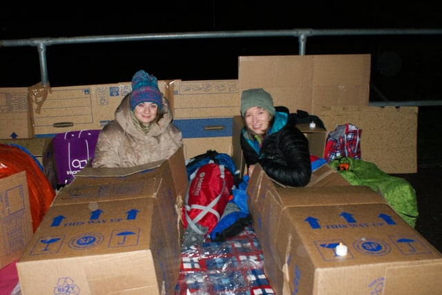 DENS supporters braved a night in the freezing cold for the Sleepout