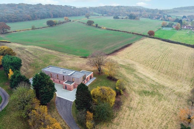 The modern six-bed home in Claverdon is set in nearly five acres of land. Photo by Knight Frank