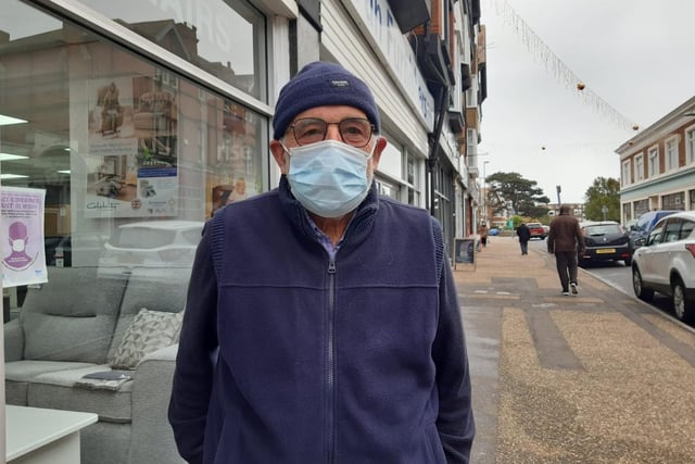 Peter Lowe, 75, from Milton Keynes is for wearing masks in shops