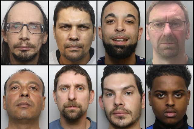 Faces of some of the crooks, thugs, paedophiles and drug dealers jailed last month