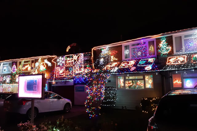 The infamous Christmas lights on Highdown Drive that attract many people during the festive period