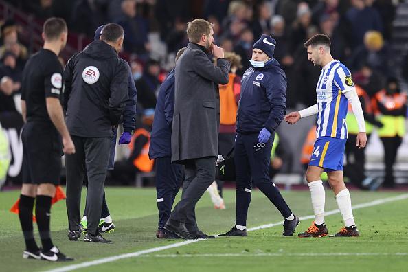 Injured his thigh late on against West Ham which left Brighton playing with 10-men for the final stages at the London Stadium.Ruled out for Southampton but too early to assess if it's a long term problem.