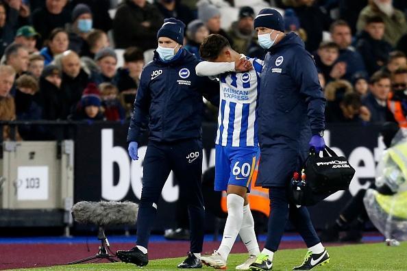 His first Premier League start but it turned into a nightmare for the 19 year-old as he hobbled off with a hamstring problem after just 13 minutes. Gutting.