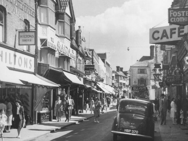 A bustling West Street in the fifties
