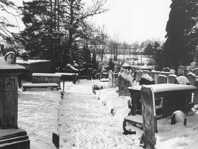 The churchyard at St Mary's in winter