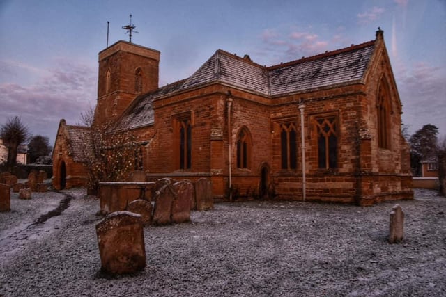 Snowy church in Nether Heyford. Picture: Mick Parker.