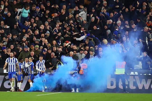 Brighton fans enjoy Neal Maupay's late leveller at West Ham