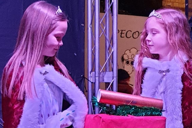 Sandy's Carnival Princesses had the honour of turning on the lights