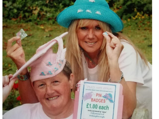 Our first of many hat pin badges - initially sponsored by Jayne McCabe from Pollyanna's in Wellingborough