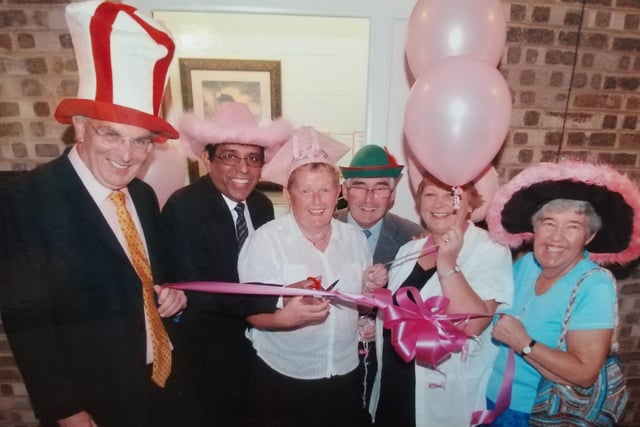 Peter Bone MP attends the official opening of the Crazy Hats office in 2006