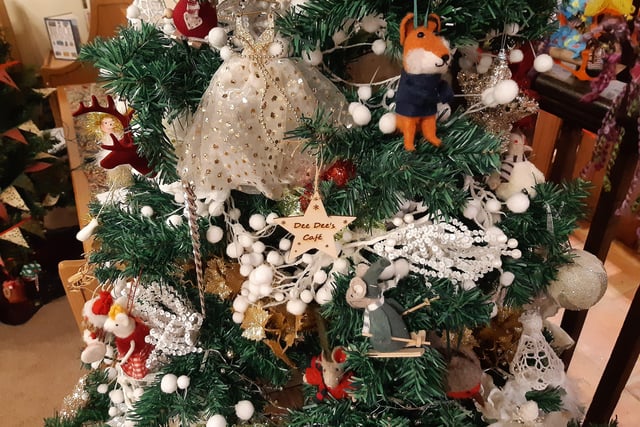 Lots of little mice and a friendly fox features on the Dee Dee's Cafe tree