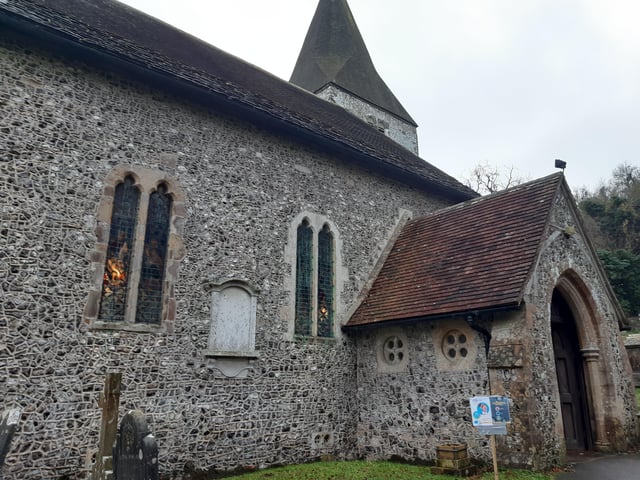 St John the Baptist Church in Findon is Grade 1 listed with stained glass dating mostly from the 1860s