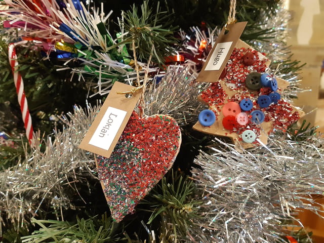 Decorations made by children at Findon Village Pre-School