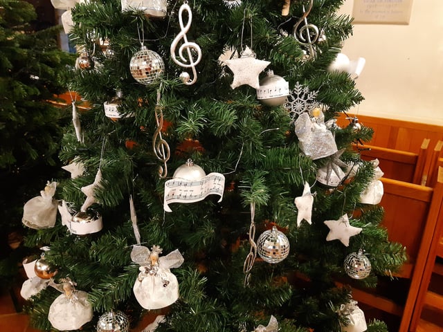 Hark the Herald Angels Sing was the theme for Friends of Clapham and Patching Churches' tree