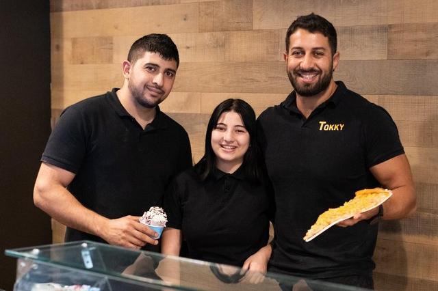 Stanimir Nakov realised his 'dream' and opened Tokky on the second floor of the Grosvenor Centre - next to Costa Coffee - which sells specialty large slices of freshly-made pizza, freshly made ice-cream, crepes and more