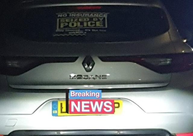 Police said: "The driver of this vehicle has an expired Mot and no insurance. Stopped on their way to work which is now a chilly walk instead of a warm drive."