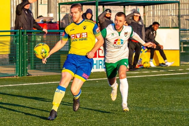 Action from the Rocks' 3-3 draw at Haringey in the Isthmian premier division / Picture: Tommy McMillan