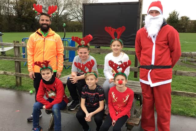 Durrington Infant and Junior School pupils supported Chestnut Tree and St Barnabas House hospices by taking part in a one-mile Reindeer Run.
