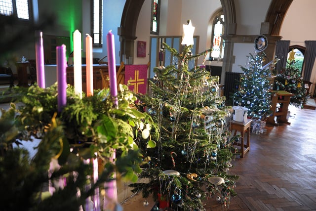 Lancing church host first Christmas Tree Festival. Pic S Robards SR2112043 SUS-210412-202923001