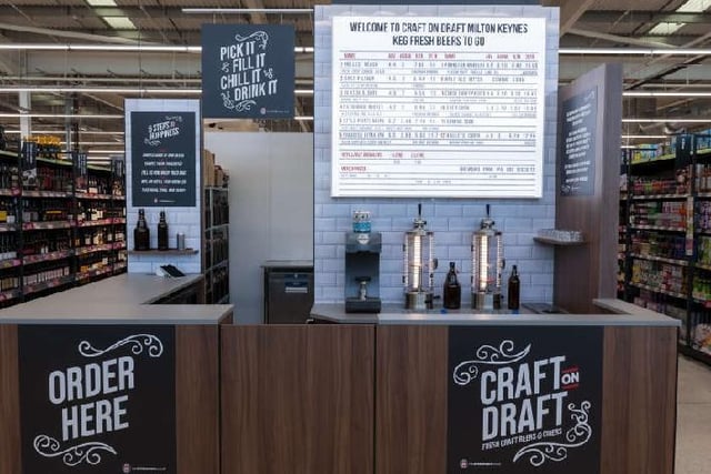 Craft beer is available on tap