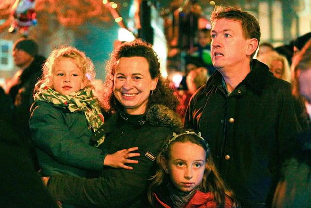 In the crowd at Emsworth Christmas lights switch on. Chris Moorhouse   (jpns 031221-56) PPP-210312-202050006