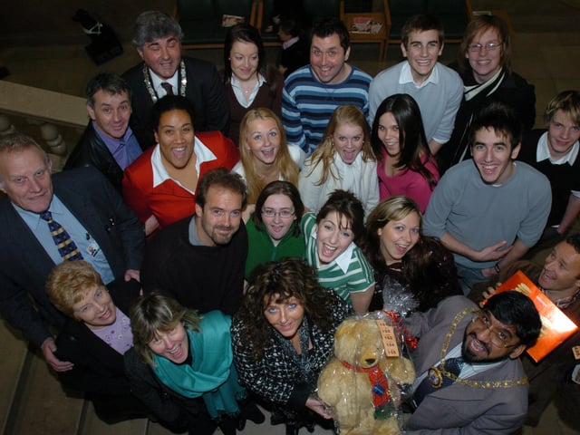 The Key panto cast at the Mayor's Coffee Morning.