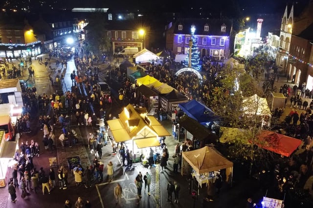 Busy scenes during the Christmas Fair.