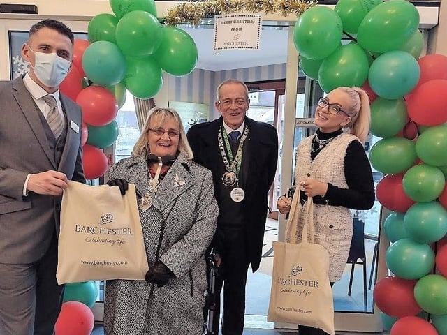 General Manager Kryzsztof Krzysztofiak, Margaret Lane, Cllr Stephen Lane and singer Thea Watson.