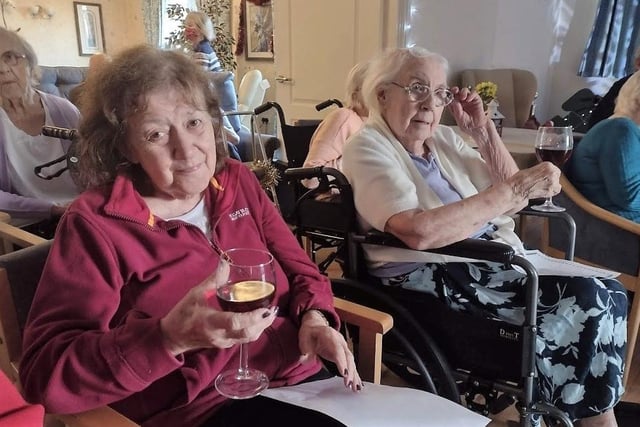 Residents get into the Christmas spirit.