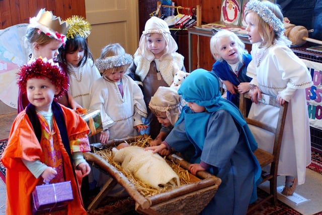 Lots of excitement from the children as they dress up for the Heyshott Pre-School Nativity play in 2006. Picture: Louise Adams