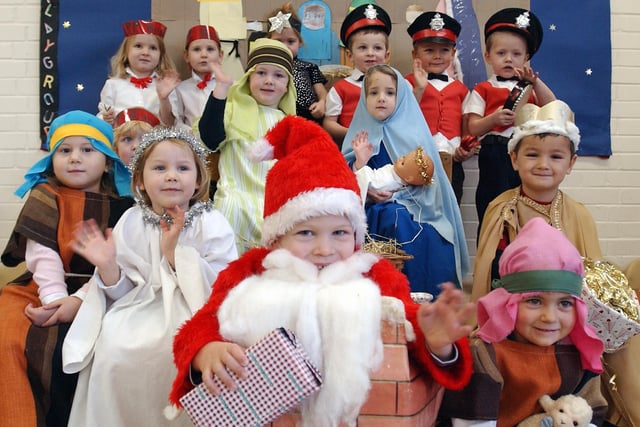 Pagham Playgroup children prepare for their Christmas play in 2006. Picture: Louise Adams