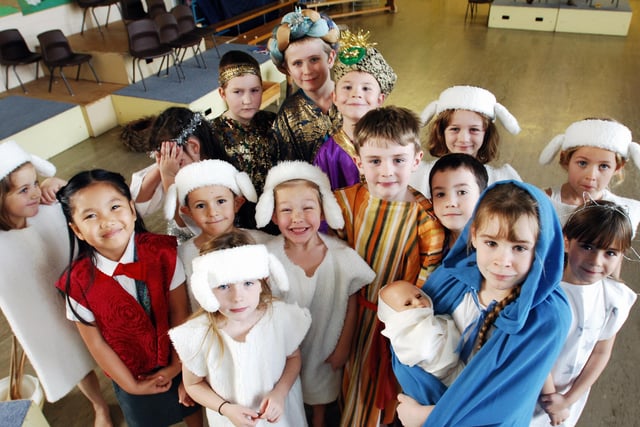 Pupils of Glade Infant School in costume for their Christmas production in 2006. Picture: Bill Shimmin