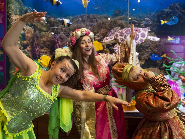 The cast of The Alexandra Theatre's Jack and the Beanstalk enjoyed the exhibition