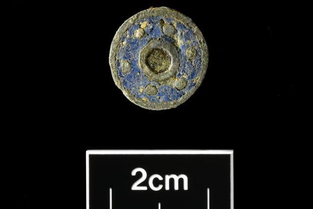 Roman enamelled copper-alloy plate brooch#3 Picture: Albion Archaeology & Adam Williams