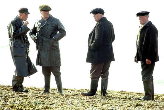 Various photos during the filming of Foyles War in Hastings. Photos from our archives during 2002-2006. SUS-211115-140039001