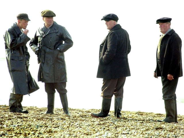 Various photos during the filming of Foyles War in Hastings. Photos from our archives during 2002-2006. SUS-211115-140039001