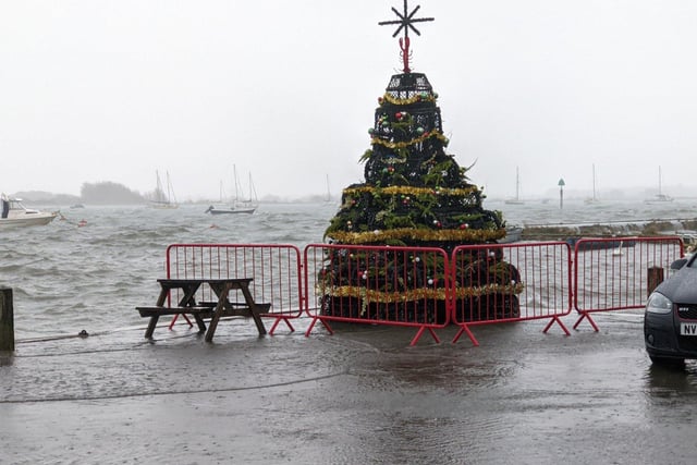Emsworth Quay - Fortunately the famous  Emsworth Lobster Pot Tree survived.  By Vince Lavender  SUS-210812-084402003