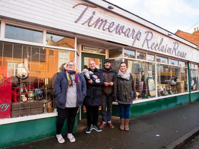 The team responsible for the sustainable shop. Photo: Leila Coker.
